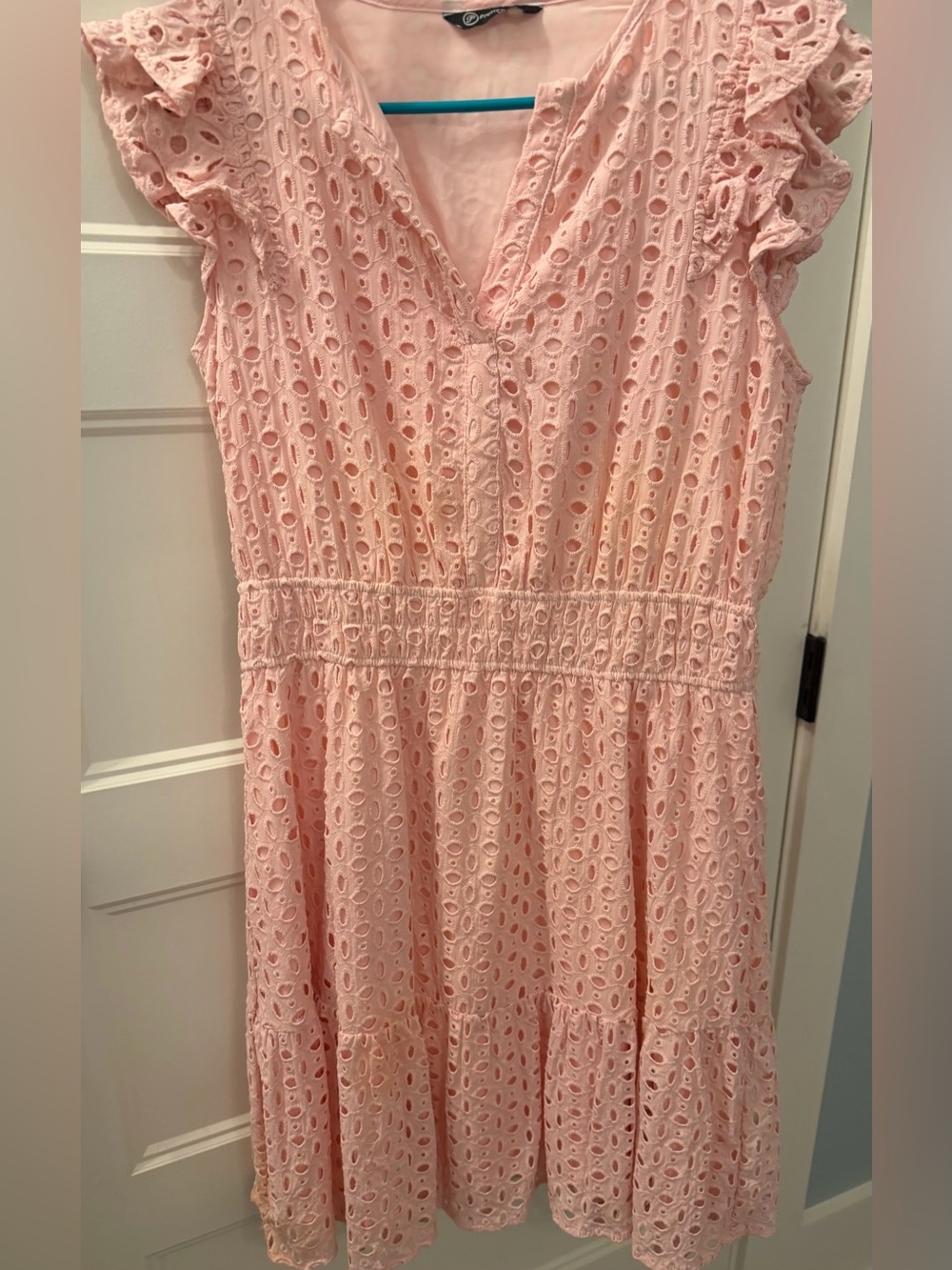 Women’s Pink Eyelet Summer Dress